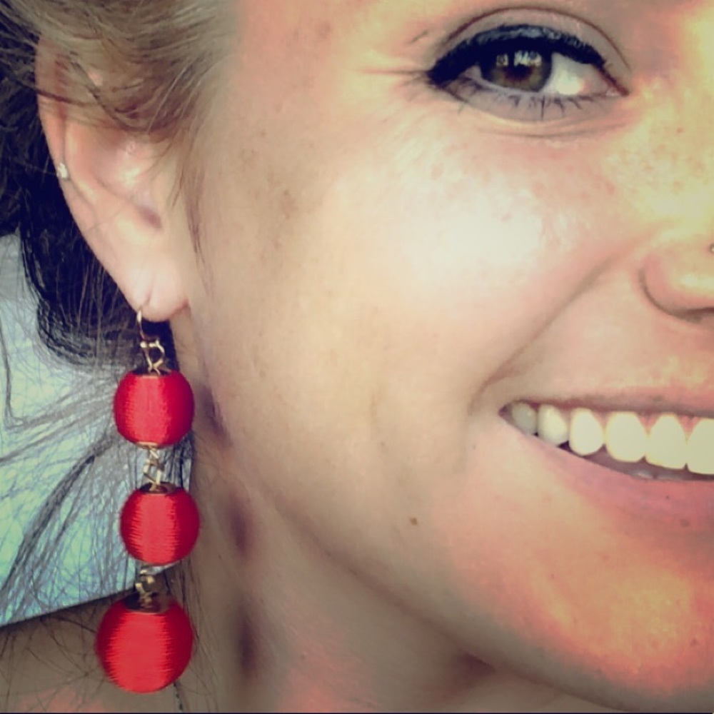 Red earrings
